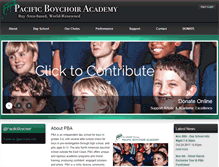 Tablet Screenshot of pacificboychoir.org